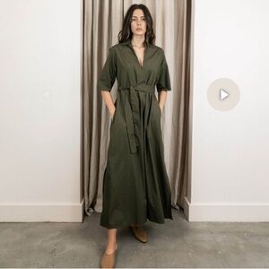 Xirena Green Moss Ryann Cotton Dress Size L